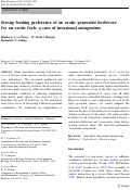 Cover page: Strong feeding preference of an exotic generalist herbivore for an exotic forb: a case of invasional antagonism