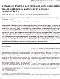 Cover page: Changes in Purkinje cell firing and gene expression precede behavioral pathology in a mouse model of SCA2