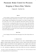 Cover page: Pneumatic brake control for precision stopping of heavy-duty vehicles