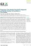 Cover page: Comparison of the Relative Potential for Epigenetic and Genetic Variation To Contribute to Trait Stability