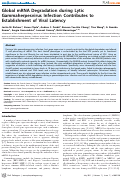 Cover page: Global mRNA Degradation during Lytic Gammaherpesvirus Infection Contributes to Establishment of Viral Latency