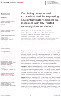 Cover page: Circulating brain-derived extracellular vesicles expressing neuroinflammatory markers are associated with HIV-related neurocognitive impairment