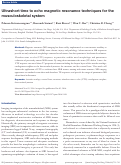 Cover page: Ultrashort time to echo magnetic resonance techniques for the musculoskeletal system