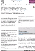 Cover page: Perspective on taxonomic classification of uncultivated viruses