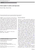 Cover page: Interoception in anxiety and depression