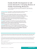 Cover page: Family Health Development in Life Course Research: A Scoping Review of Family Functioning Measures.