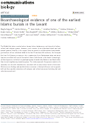 Cover page: Bioarchaeological evidence of one of the earliest Islamic burials in the Levant.