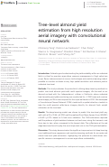 Cover page: Tree-level almond yield estimation from high resolution aerial imagery with convolutional neural network