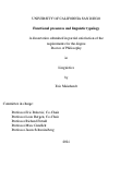 Cover page: Functional pressures and linguistic typology