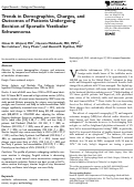 Cover page: Trends in Demographics, Charges, and Outcomes of Patients Undergoing Excision of Sporadic Vestibular Schwannoma