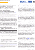 Cover page: Serology and Behavioral Perspectives on Ebola Virus Disease Among Bushmeat Vendors in Equateur, Democratic Republic of the Congo, After the 2018 Outbreak