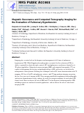 Cover page: MR and CT Imaging for the Evaluation of&nbsp;Pulmonary Hypertension