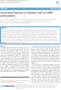 Cover page: Associated features in females with an FMR1 premutation