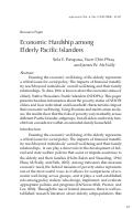 Cover page: Economic Hardship Among Elderly Pacific Islanders