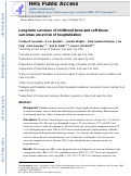 Cover page: Long‐term survivors of childhood bone and soft tissue sarcomas are at risk of hospitalization