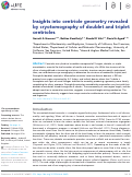 Cover page: Insights into centriole geometry revealed by cryotomography of doublet and triplet centrioles