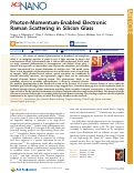 Cover page: Photon-Momentum-Enabled Electronic Raman Scattering in Silicon Glass