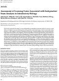 Cover page: Assessment of Learning Gains Associated with Independent Exam Analysis in Introductory Biology