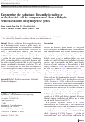 Cover page: Engineering the isobutanol biosynthetic pathway in Escherichia coli by comparison of three aldehyde reductase/alcohol dehydrogenase genes