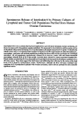 Cover page: Spontaneous Release of Interleukin-6 by Primary Cultures of Lymphoid and Tumor Cell Populations Purified from Human Ovarian Carcinoma