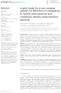 Cover page: A pilot study for a non-invasive system for detection of malignancy in canine subcutaneous and cutaneous masses using machine learning