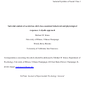 Cover page: Sartorial Symbols of Social Class Elicit Class-Consistent Behavioral and Physiological Responses: A Dyadic Approach