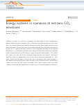 Cover page: Energy systems in scenarios at net-zero CO2 emissions