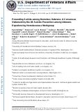 Cover page: Preventing Suicide Among Homeless Veterans: A Consensus Statement by the Veterans Affairs Suicide Prevention Among Veterans Experiencing Homelessness Workgroup.