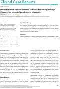 Cover page: Obinutuzumab-induced serum sickness following salvage therapy for chronic lymphocytic leukemia.