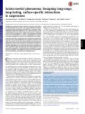 Cover page: Soluto-inertial phenomena: Designing long-range, long-lasting, surface-specific interactions in suspensions