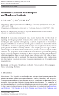 Cover page: Membrane-Associated Non-Receptors and Morphogen Gradients