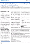 Cover page: Is Scale-Up Worth It? Challenges in Economic Analysis of Diagnostic Tests for Tuberculosis