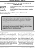 Cover page: Gastric Pneumatosis: An Atypical Presentation of Desmoid Tumor