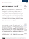 Cover page: Tildrakizumab in the treatment of psoriasis: latest evidence and place in therapy