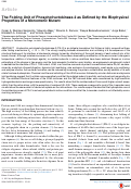 Cover page: The Folding Unit of Phosphofructokinase-2 as Defined by the Biophysical Properties of a Monomeric Mutant