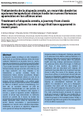 Cover page: Tratamiento de la alopecia areata, un recorrido desde las opciones terapéuticas clásicas hasta los nuevos fármacos aparecidos en los últimos años