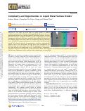 Cover page: Complexity and Opportunities in Liquid Metal Surface Oxides