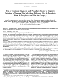 Cover page: Use of Medicare Diagnosis and Procedure Codes to Improve Detection of Surgical Site Infections following Hip Arthroplasty, Knee Arthroplasty, and Vascular Surgery