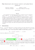 Cover page: High-dimensional autocovariance matrices and optimal linear prediction