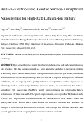 Cover page: Built-in Electric Field-Assisted Surface-Amorphized Nanocrystals for High-Rate Lithium-Ion Battery