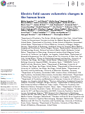 Cover page: Electric field causes volumetric changes in the human brain