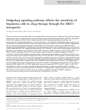 Cover page: Hedgehog signaling pathway affects the sensitivity of hepatoma cells to drug therapy through the ABCC1 transporter