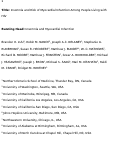 Cover page: Brief Report: Insomnia and Risk of Myocardial Infarction Among People With HIV