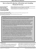 Cover page: Survey-based Evaluation of Resident and Attending Financial Literacy