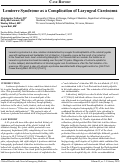 Cover page: Lemierre Syndrome as a Complication of Laryngeal Carcinoma