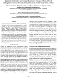 Cover page: Epistemic Motivation and Groups' Reaction to Change: Effects of Need for Cognitive Closure on Norms Transmissions in a Laboratory Micro-Culture