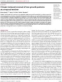 Cover page: Climate-induced reversal of tree growth patterns at a tropical treeline