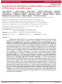 Cover page: Functional role and tobacco smoking effects on methylation of CYP1A1 gene in prostate cancer