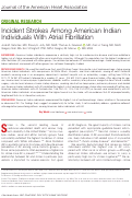 Cover page: Incident Strokes Among American Indian Individuals With Atrial Fibrillation