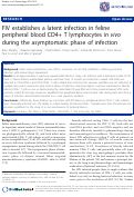 Cover page: FIV establishes a latent infection in feline peripheral blood CD4+ T lymphocytes in vivo during the asymptomatic phase of infection